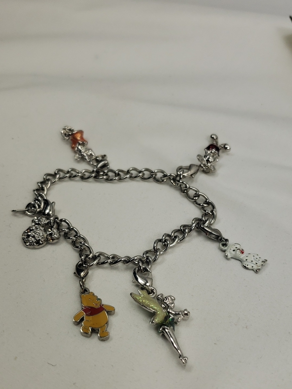 DISNEY CHARM BRACELET WITH SIX DISNEY CHARMS